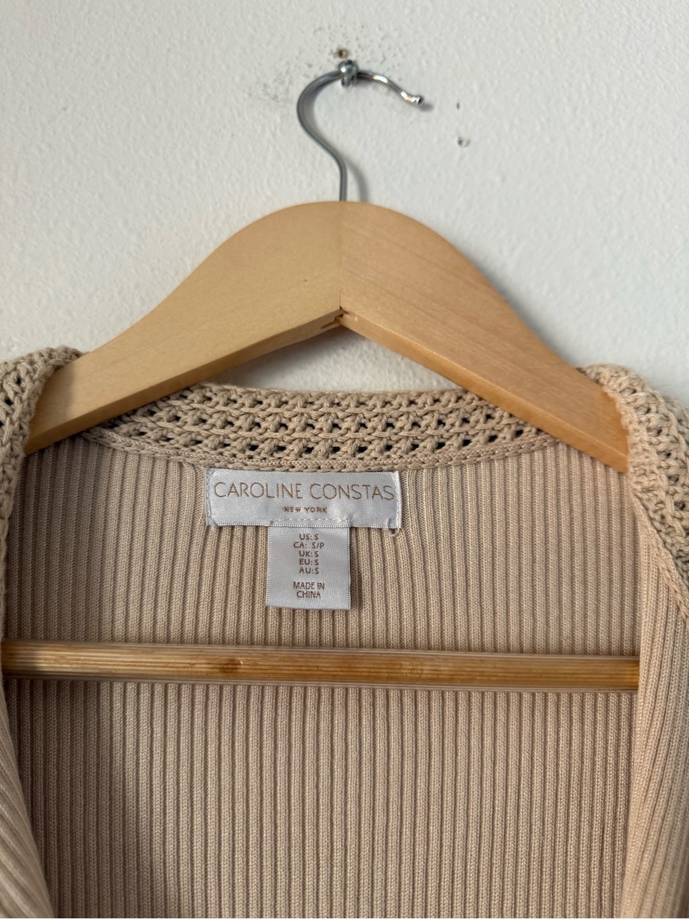 Caroline Constas Sand Polo Knit Midi Dress - Picture 2 of 3